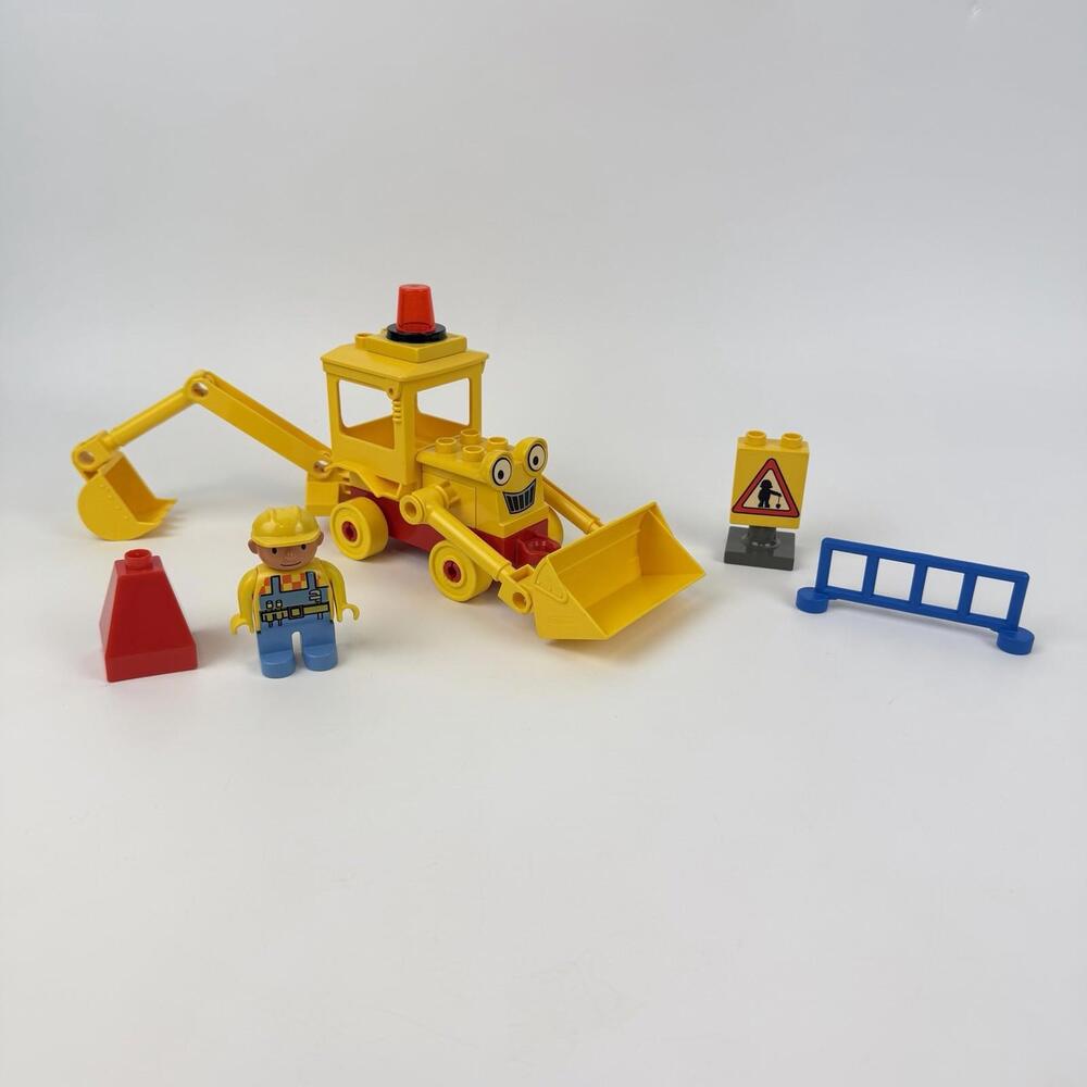Lego DUPLO Bob The Builder Scoop and Bob Figure - Incomplete - READ
